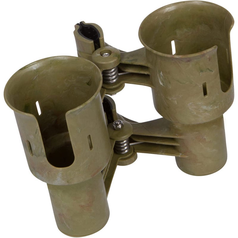 ROBOCUP, (Camo), Patented Boat Cup Holder, Clamp on Portable Storage Caddy Securely Holds 2 Drinks, Fishing Poles, Tools, Marine Gear | Perfect for Boating, Beach Umbrellas, Golf Carts - Image 4
